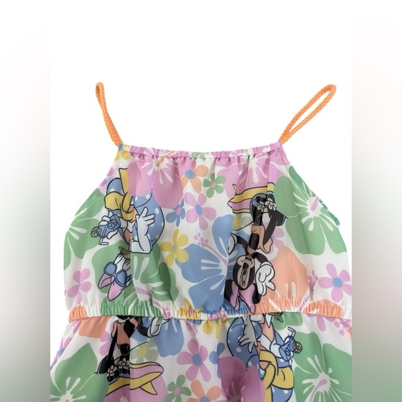 Disney H&M ASYMMETRIC CHIFFON DRESS Minnie Daisy 4T Summer Beachy - Picture 3 of 8